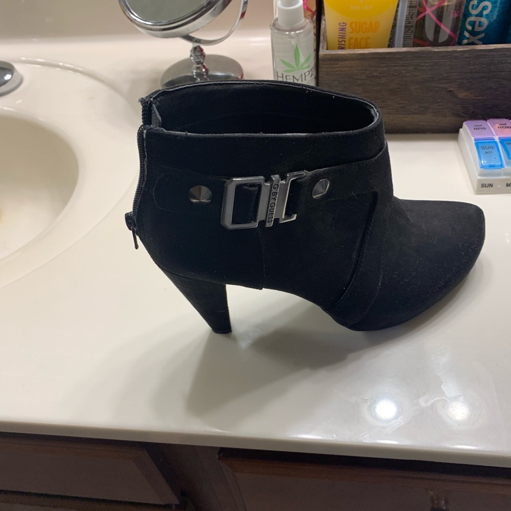 Black zipper heels